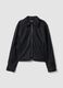 Black zip-up jacket with slim-fit collar_0