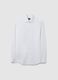 White slim fit pure cotton shirt_0