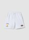 White pure cotton shorts with elasticated waist_0