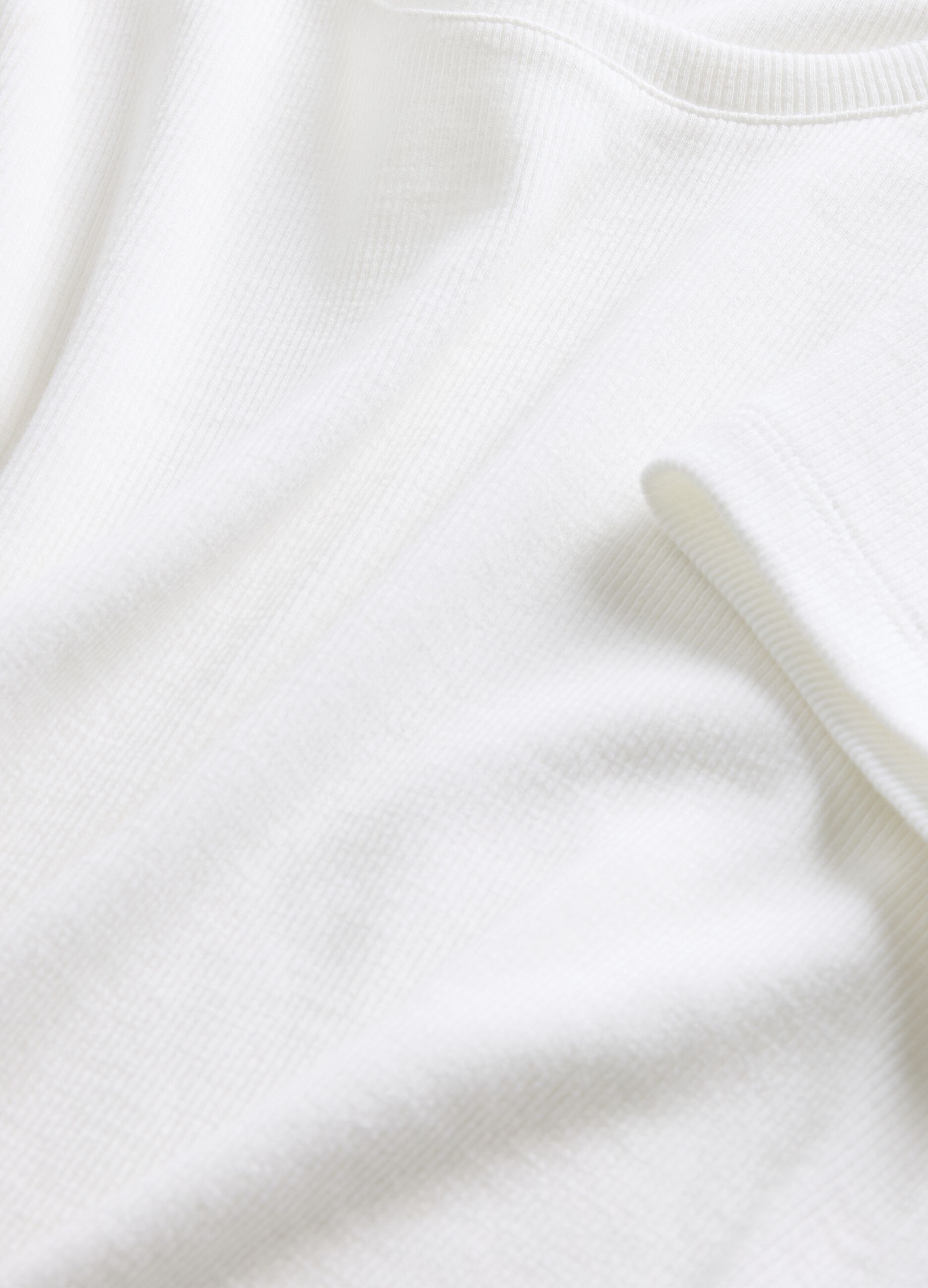 White cotton and stretch modal T-shirt by Gap