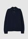 Blue regular fit zip cardigan_0