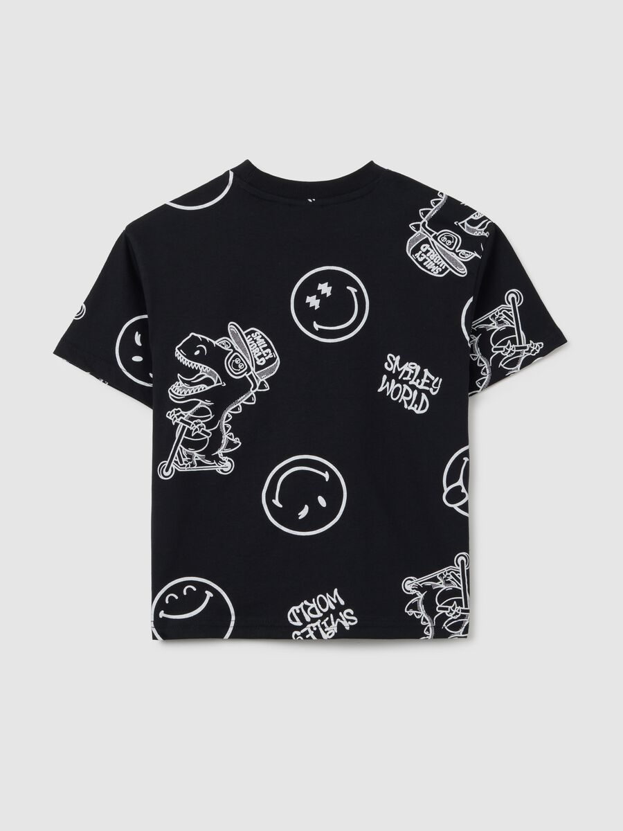 Black regular fit pure cotton children's t-shirt_1