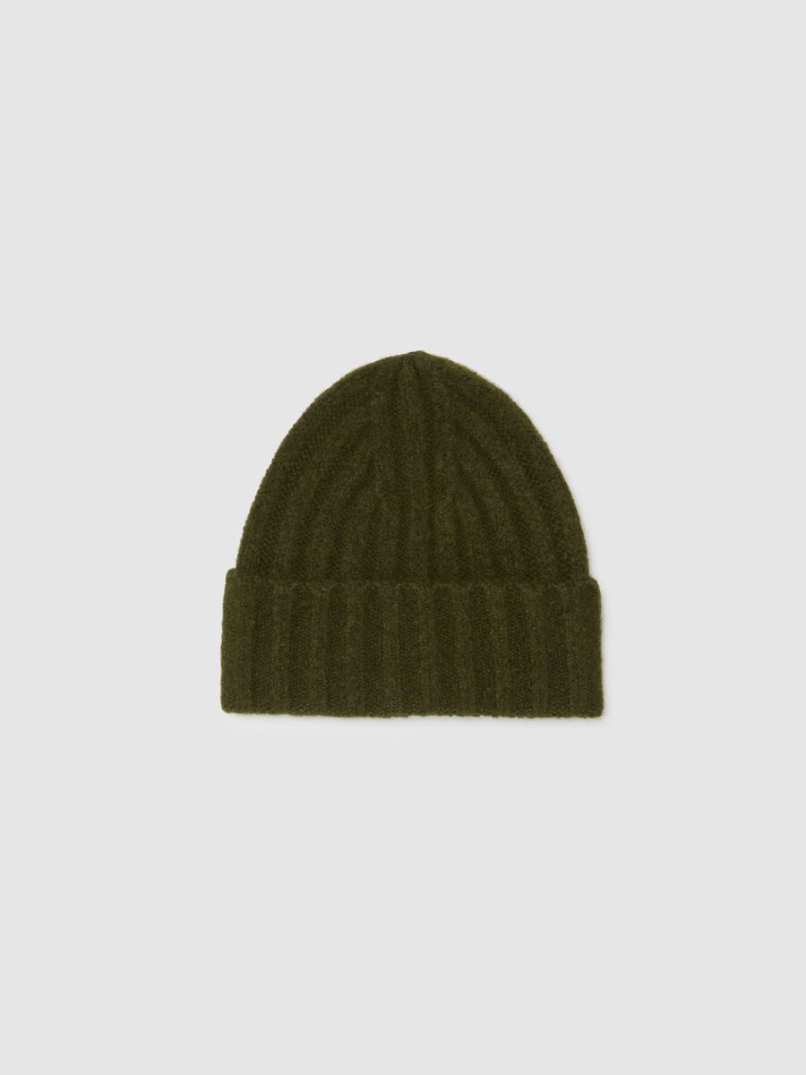 Green Wool Blend Hat_0