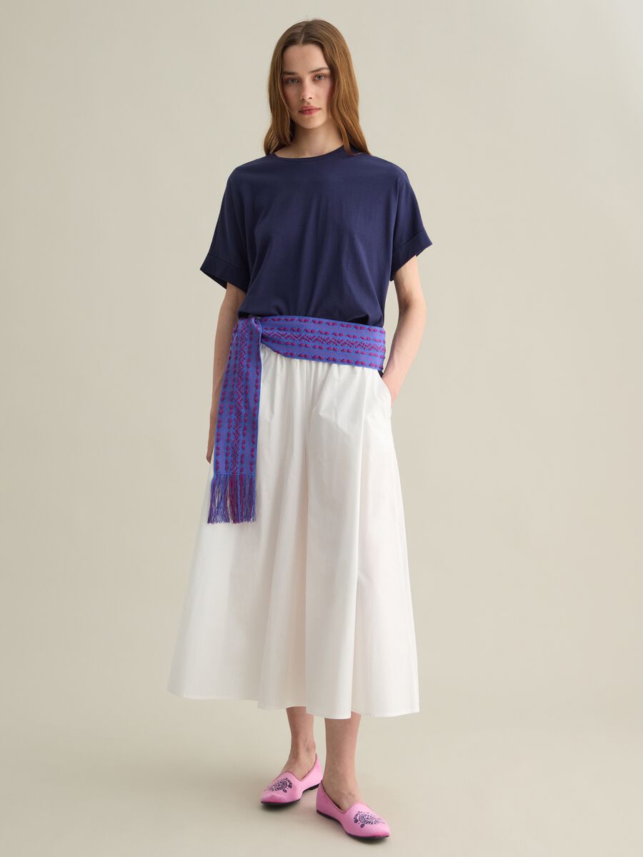Piombo Blue Cotton T-shirt_1