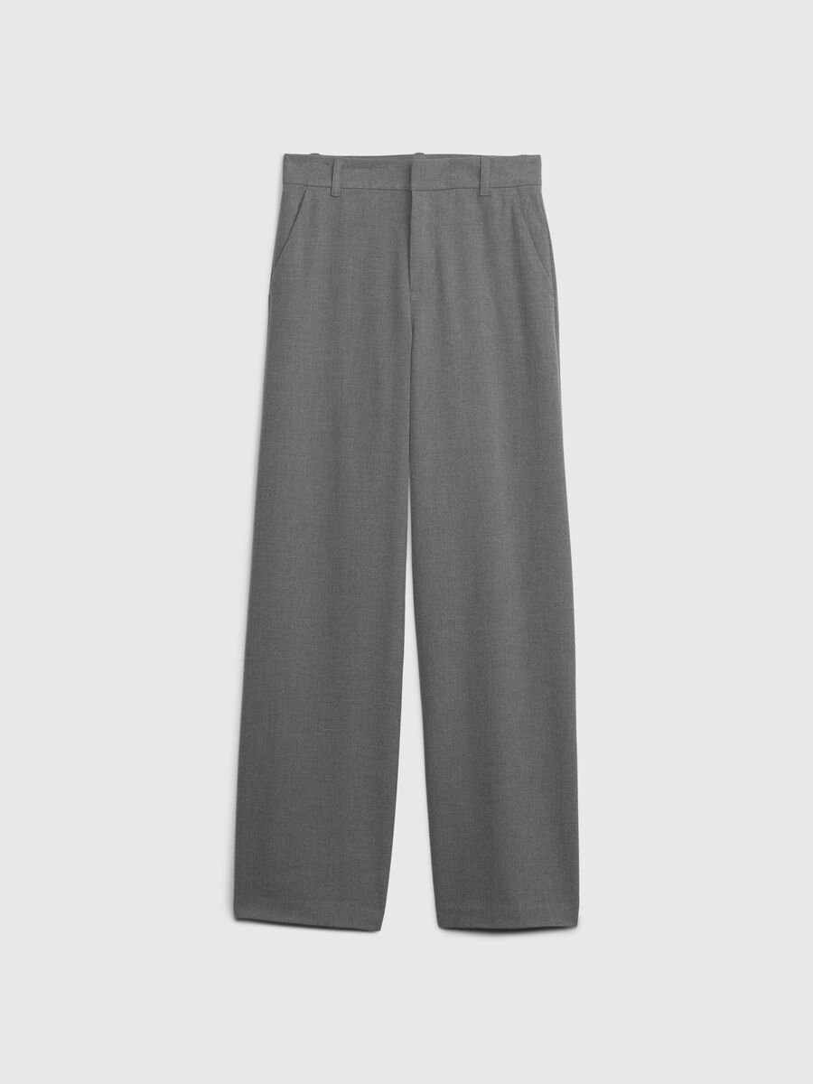 Pantaloni wide leg a vita alta_4