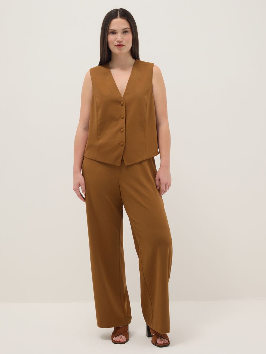 Brown regular fit treggings_0