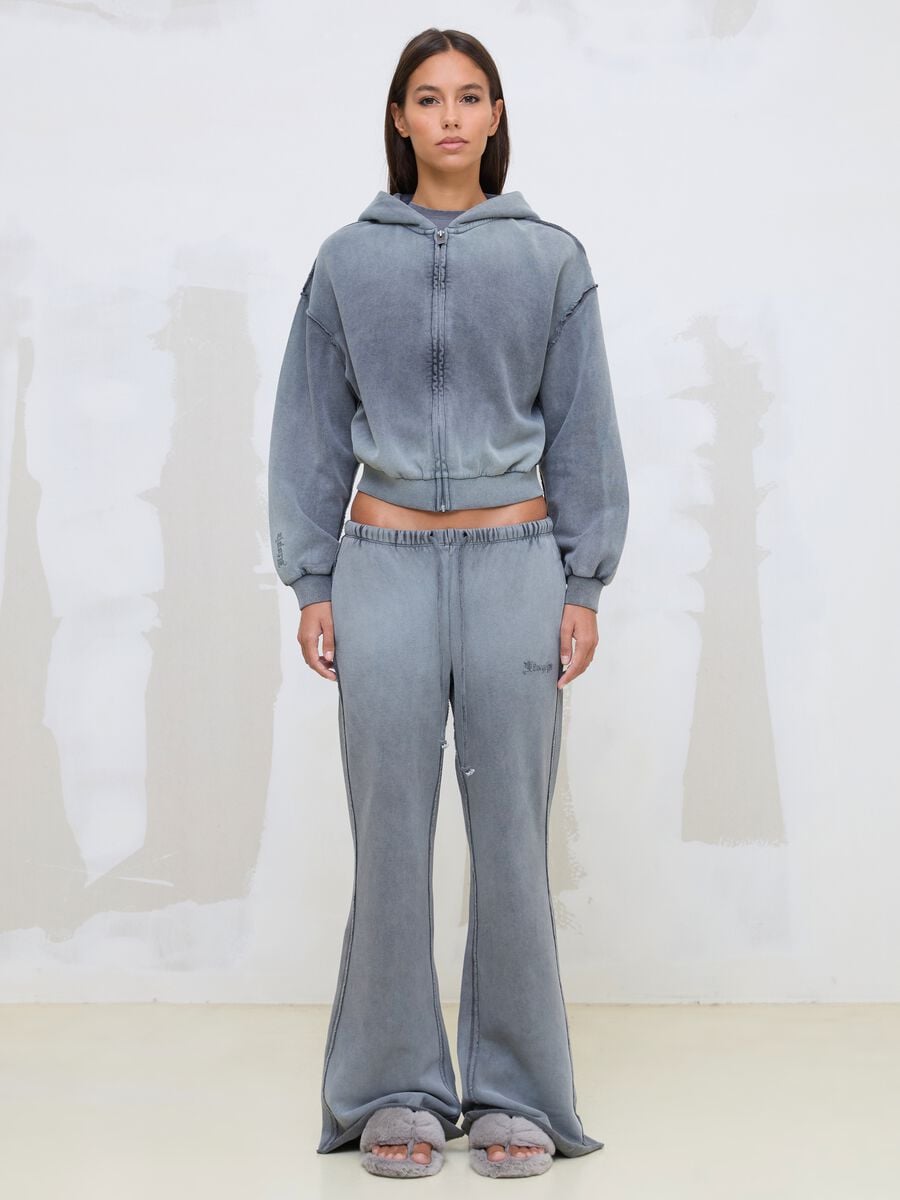 Sunfaded Full-Zip Hoodie Vintage Grey_3