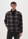 Multicolour Check High Collar Fleece Zip Jacket Regular Fit_1