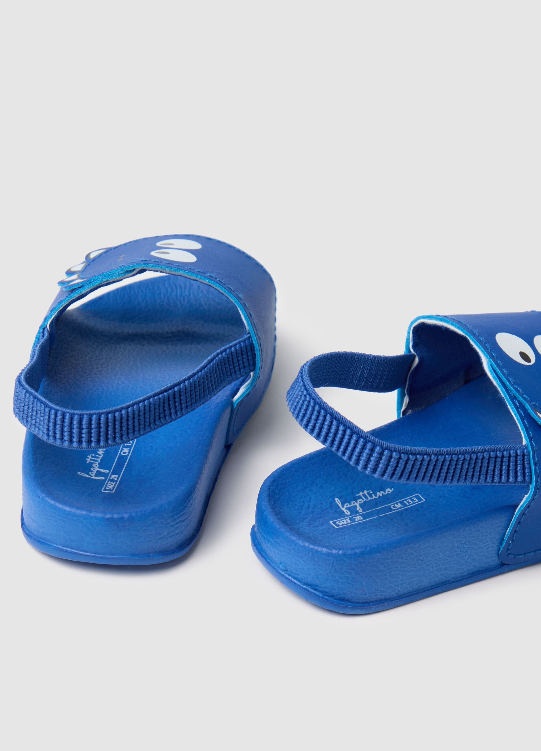 Sandali da bambino in EVA blu con occhi divertenti