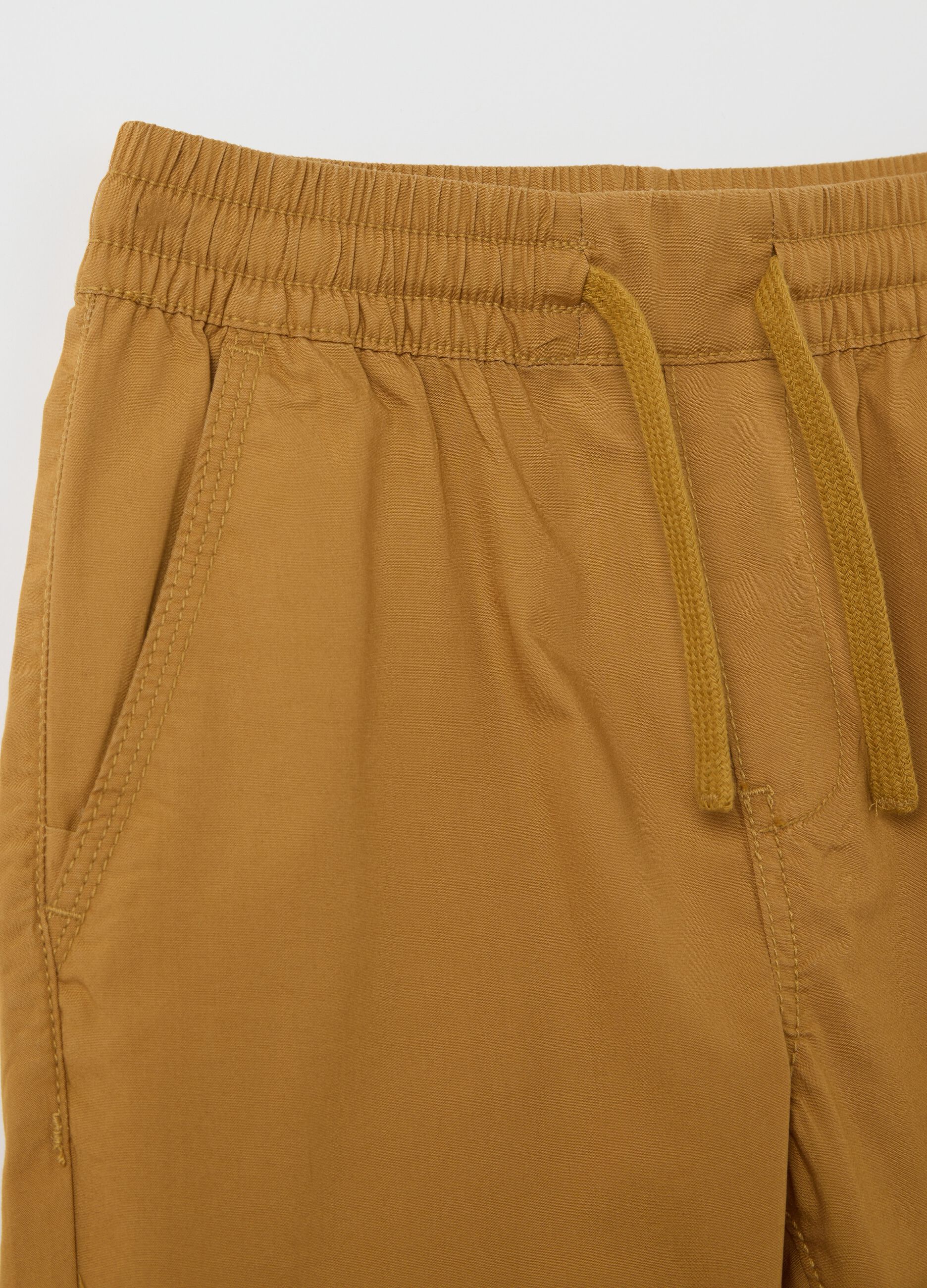 Joggers in popeline con coulisse