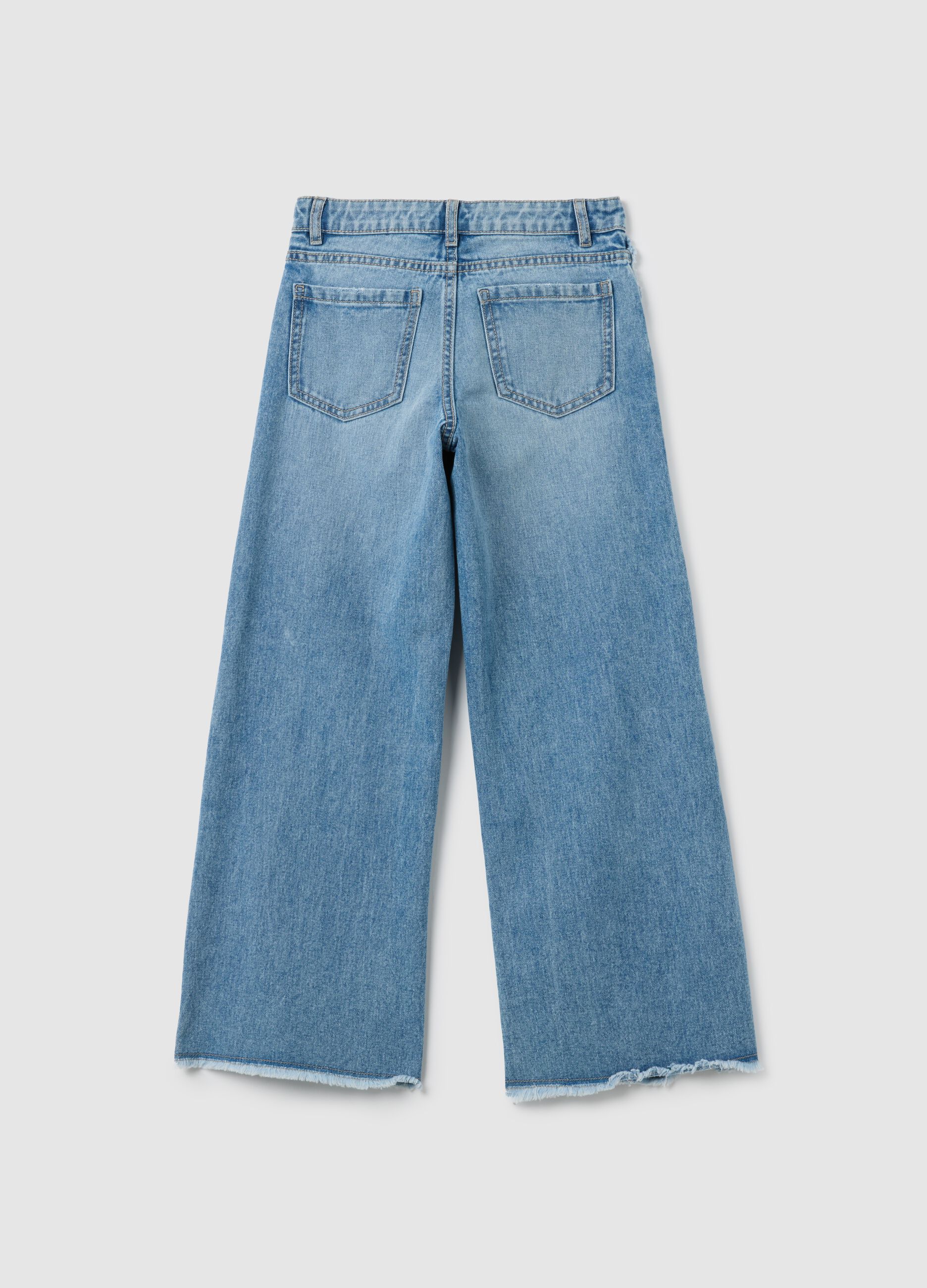 Girls' jeans in pure cotton denim regular fit