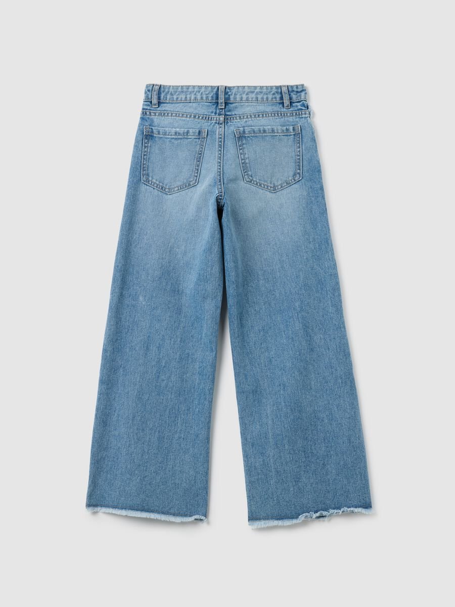 Girls' jeans in pure cotton denim regular fit_4