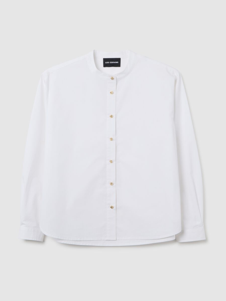 Camicia in puro cotone bianca regular fit_4