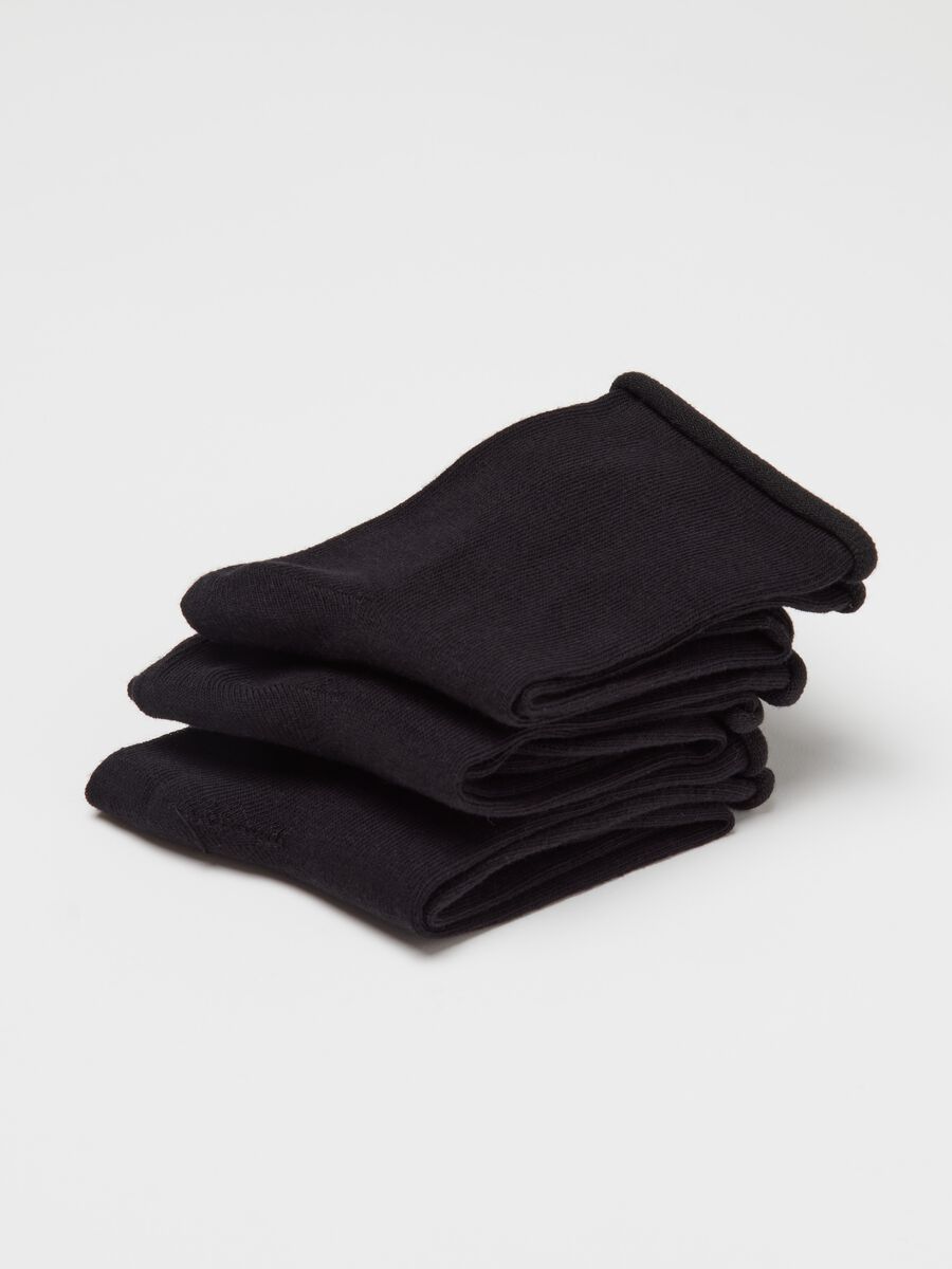 Three-pair pack short socks with small fold_2