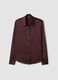 Purple stretch shirt with classic collar_4