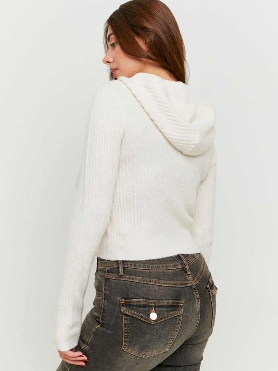 Full-zip ribbed top with hood_1
