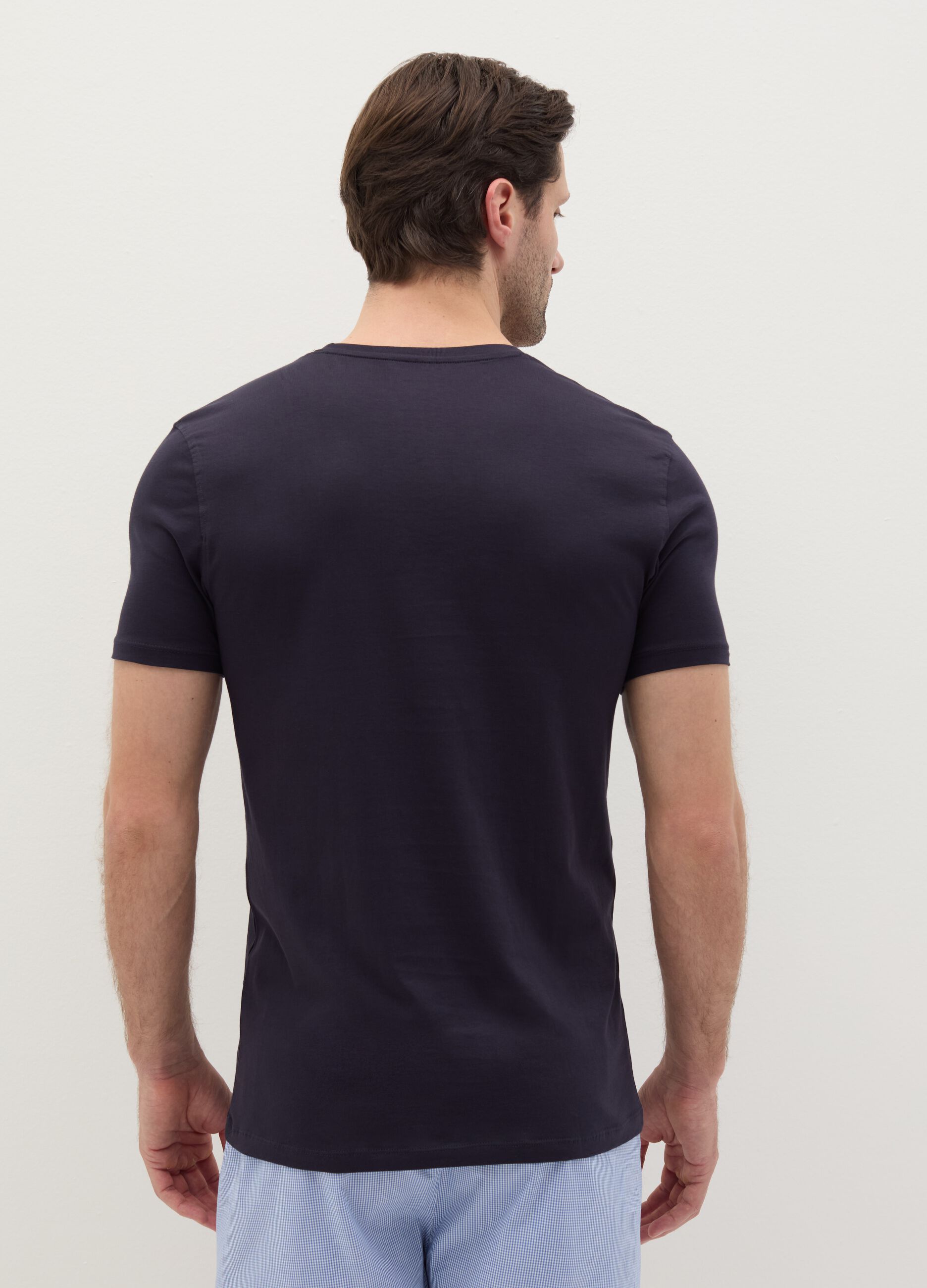 Two-pack Supima cotton undershirts with V neck