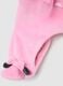 Pink cotton blend baby girl's jumpsuit with zip and hat_3