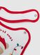 Newborn Christmas Bib in Multicolour Pure Cotton_1