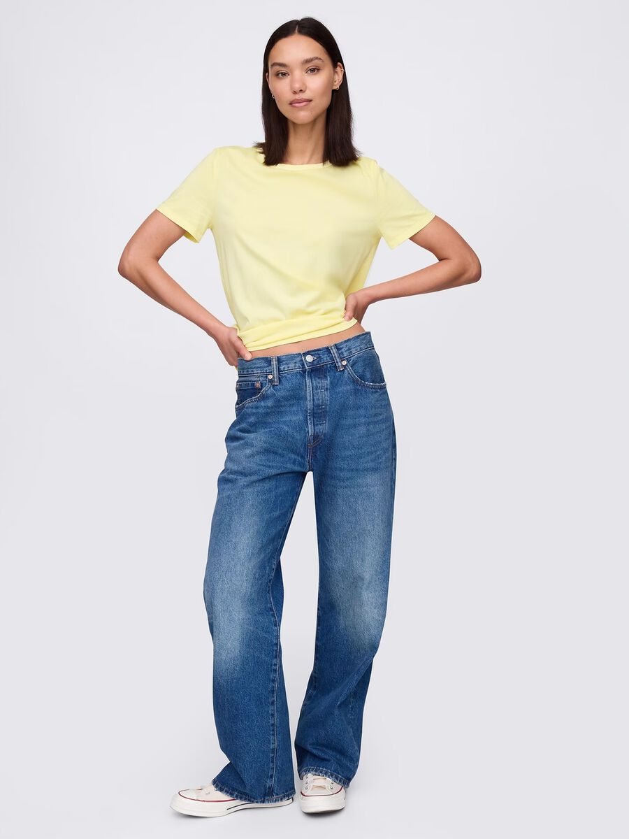 Yellow T-shirt in 100% cotton_1