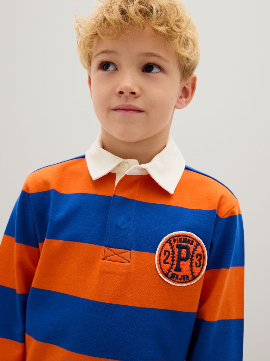 Polo da bambino in puro cotone multicolor regular fit_2