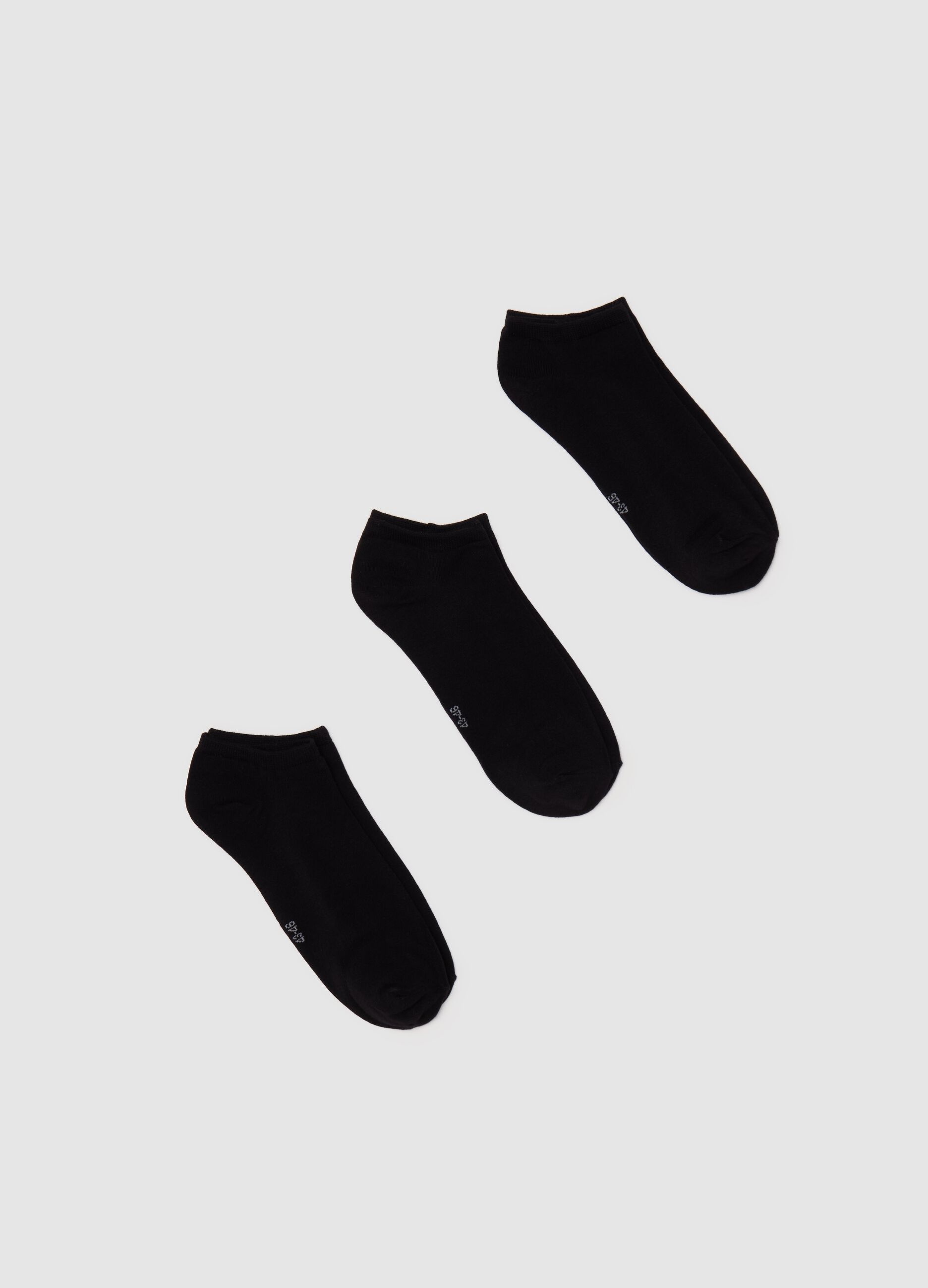 Three-pair pack shoe liners in bamboo viscose