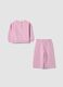 Pink pure cotton tracksuit with Lilo & Stitch embroidery for girls_1