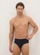 Blue stretch cotton briefs with a snug fit_0