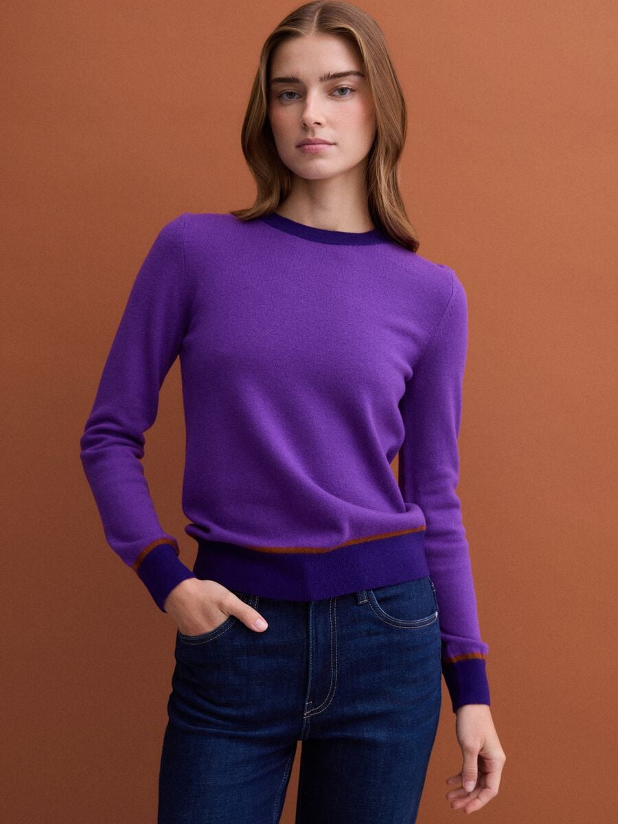 Purple pure wool crew-neck jumper_2