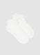 Girls&rsquo; white stretch cotton-blend socks with frill trim_0