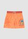 Orange boys&rsquo; swim shorts with tropical print_0