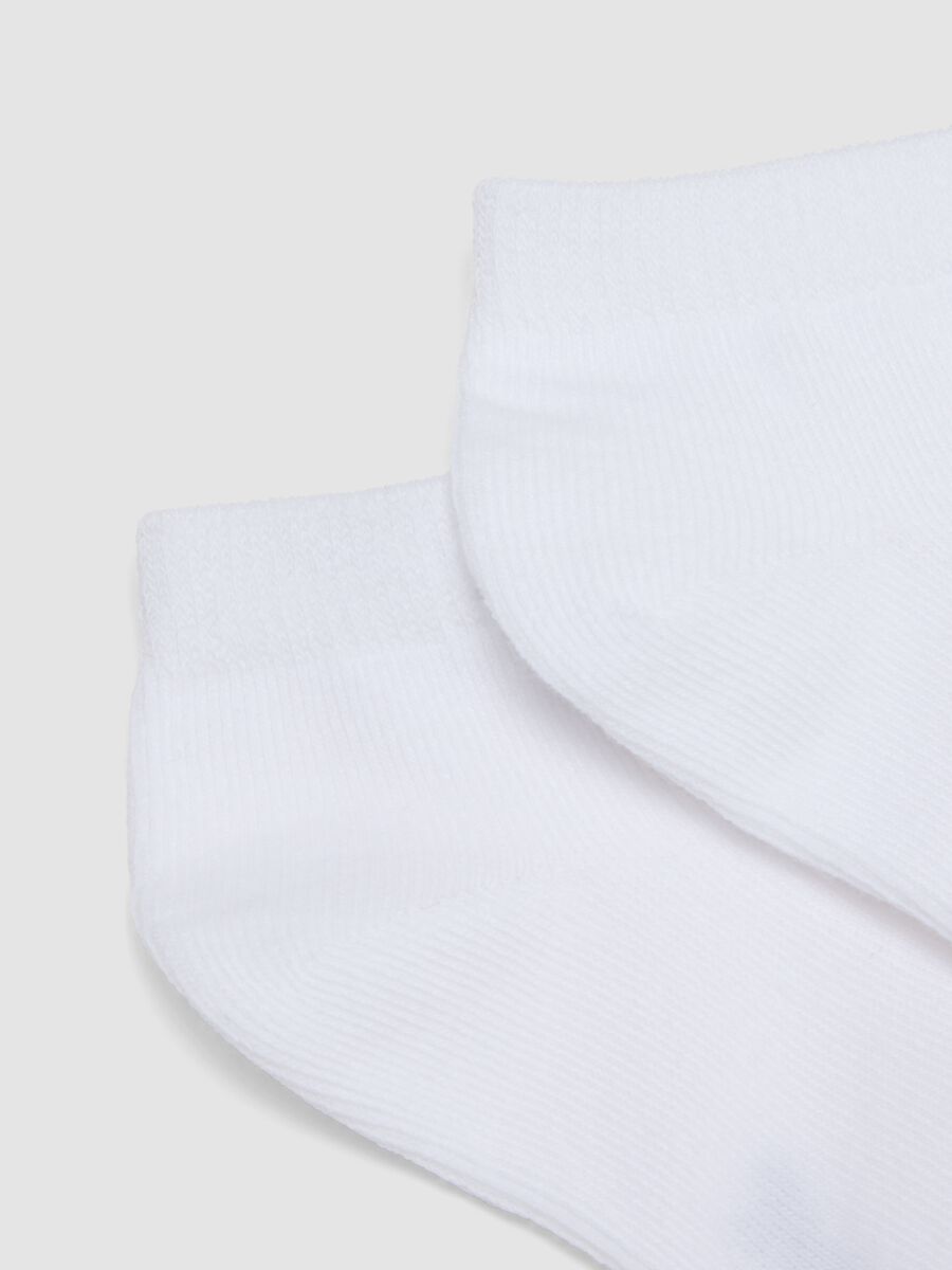Multipack calze corte in misto cotone biologico bianco da bambine_1