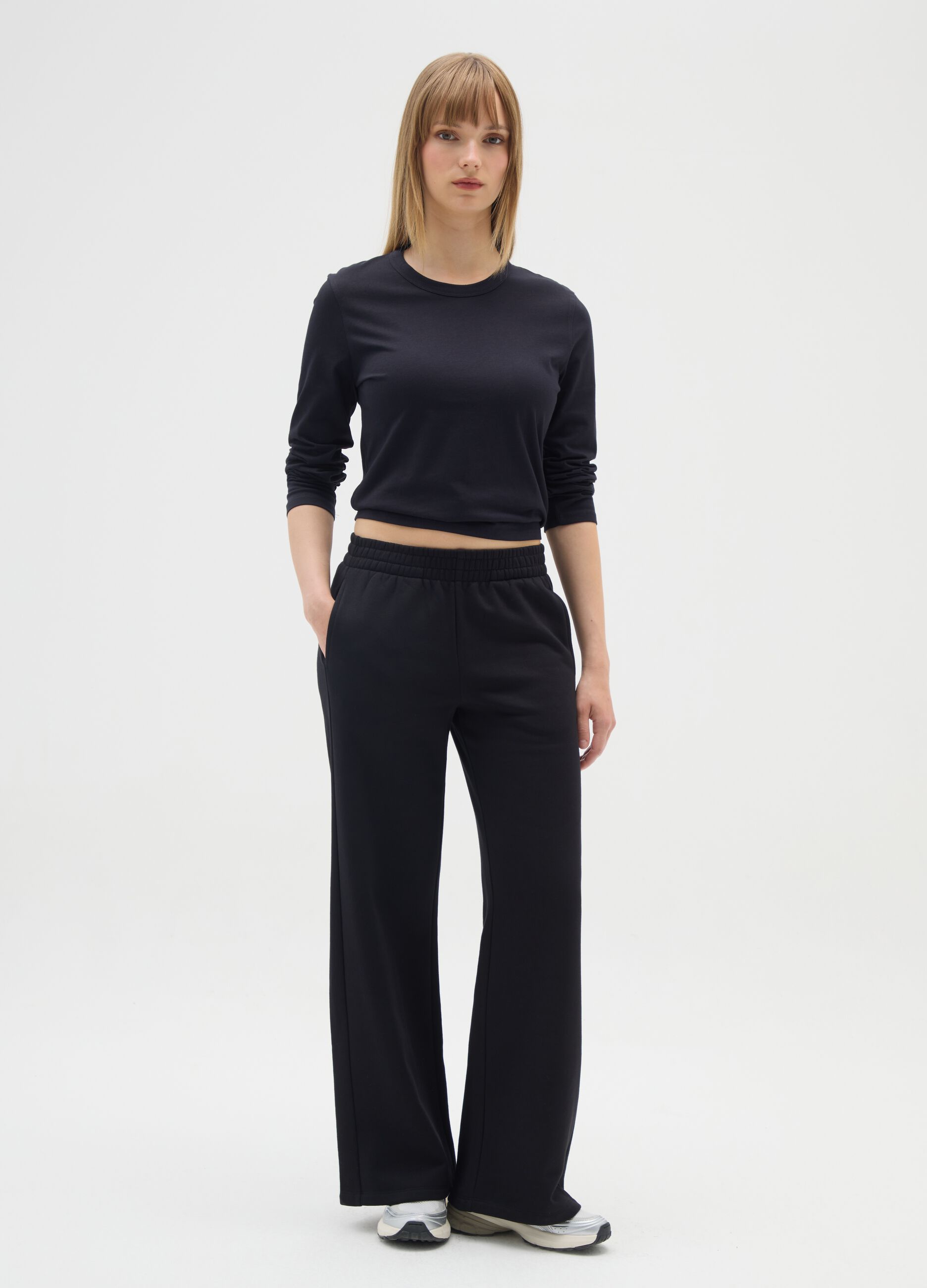 Black pure cotton T-shirt regular fit