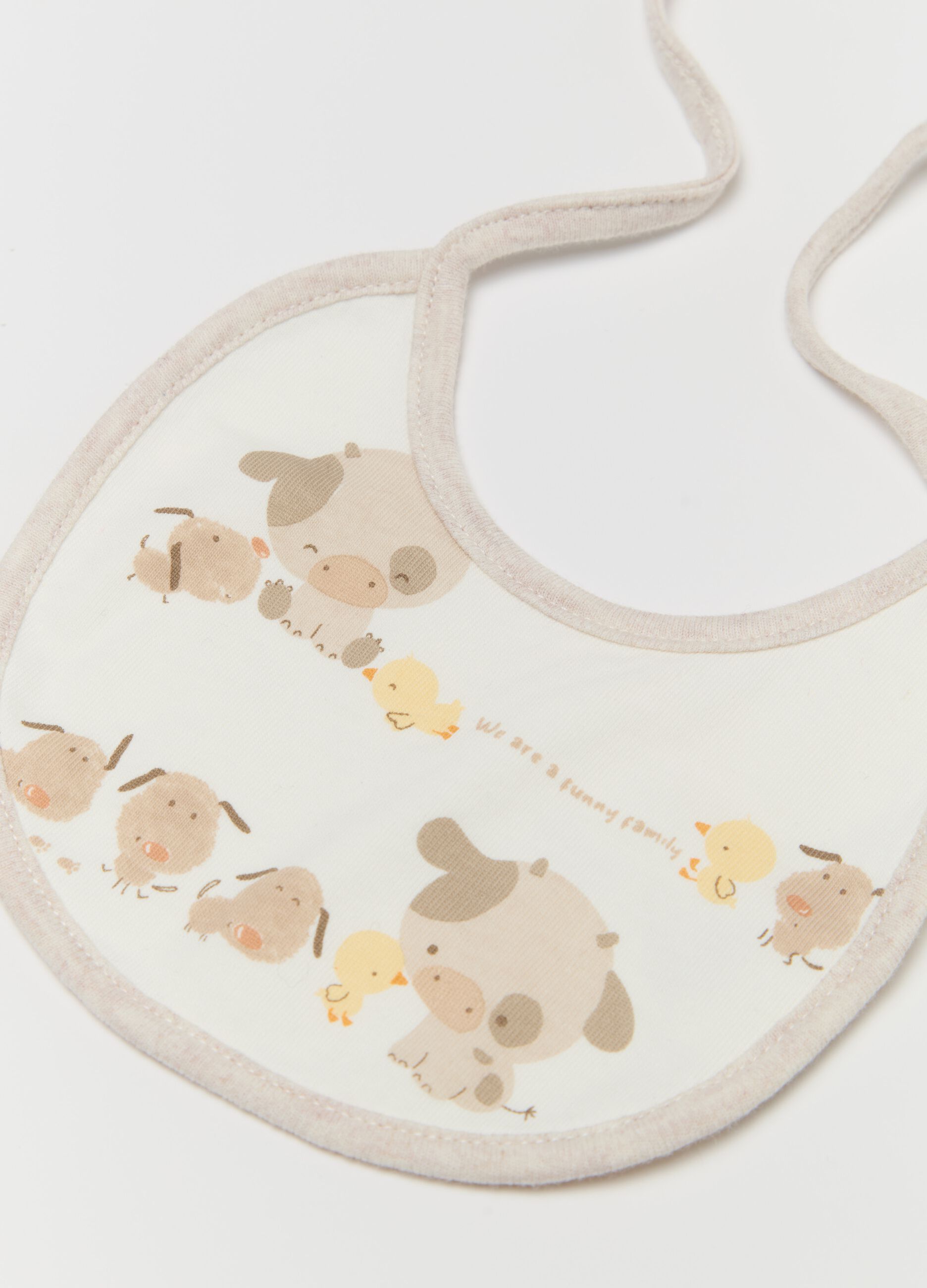 Two-pack bibs in organic cotton with print