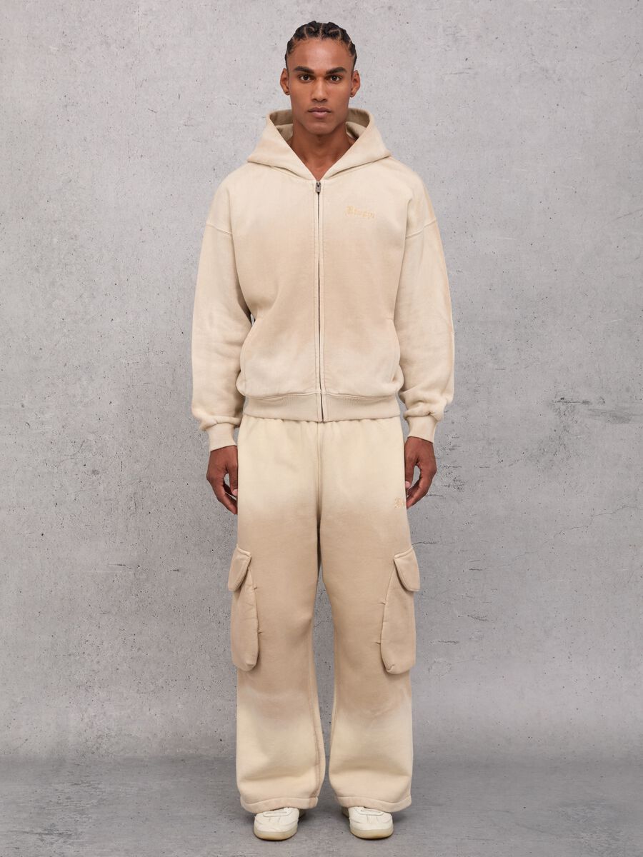 Sunfaded Zip Hoodie Vintage Sand_2