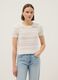 Maglia in puro cotone bianca regular fit con lavorazione a maglia_0