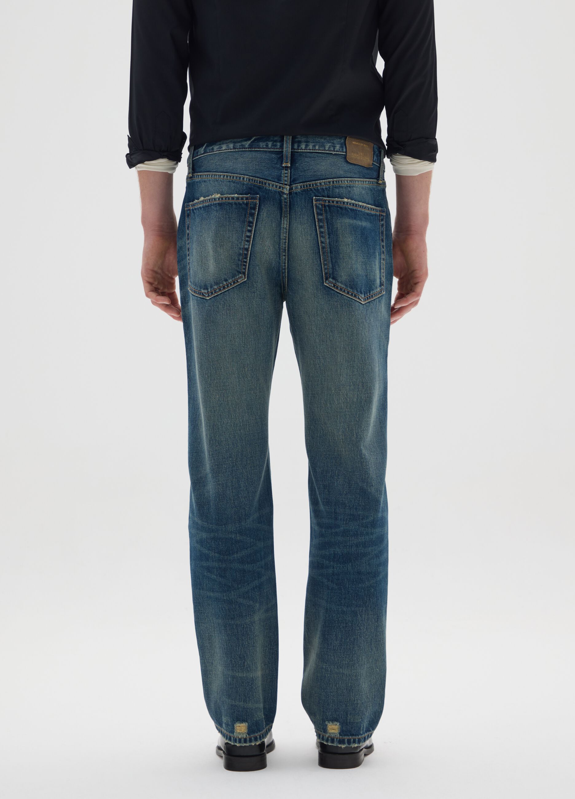 Pure Cotton Regular Fit Denim Jeans