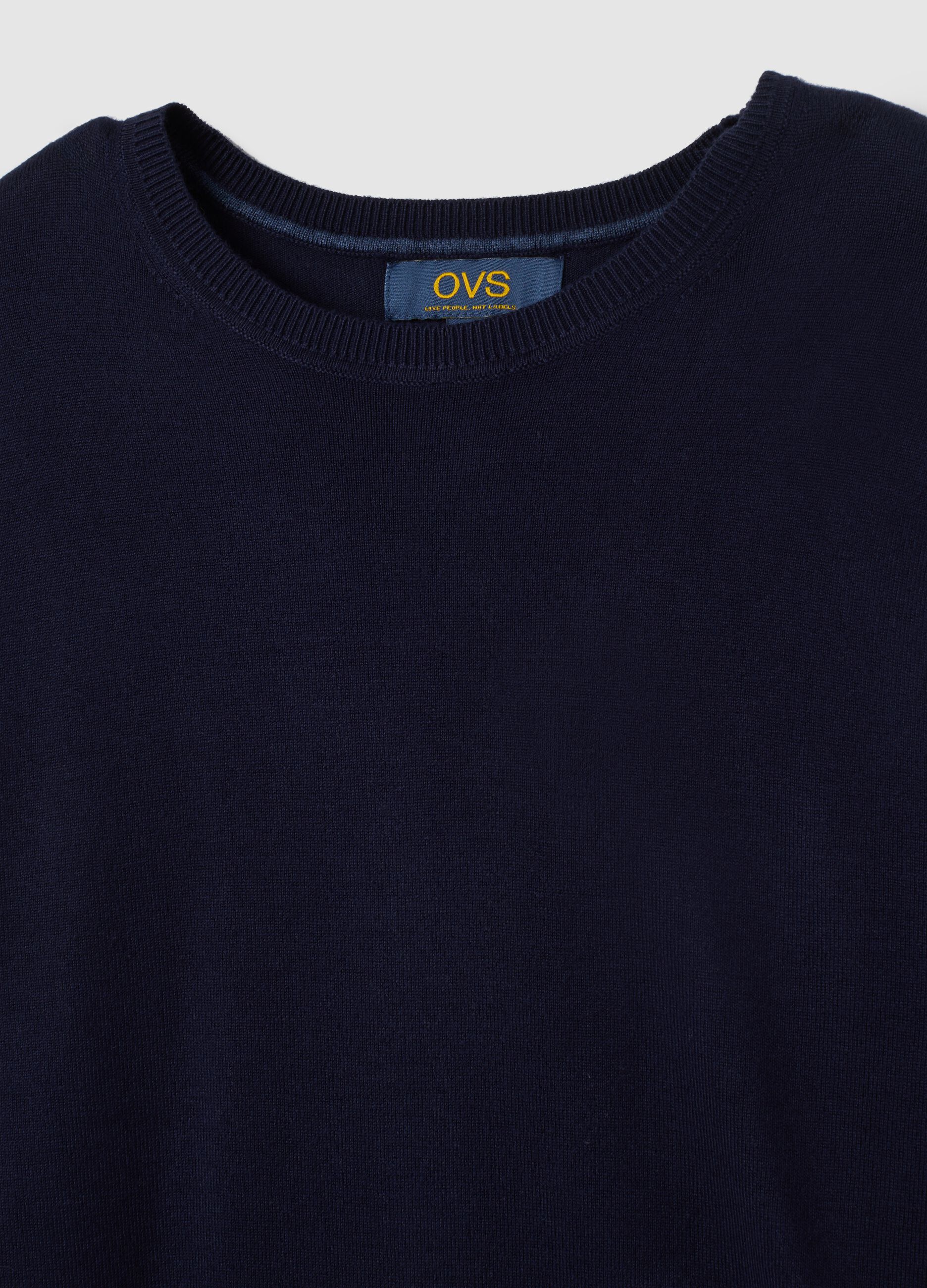 Blue viscose blend jumper regular fit
