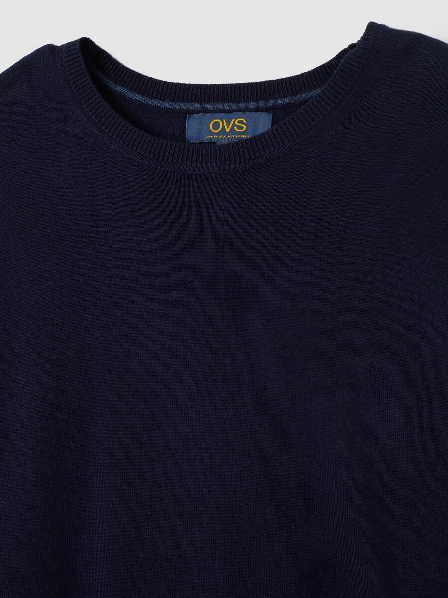 Blue viscose blend jumper regular fit_1