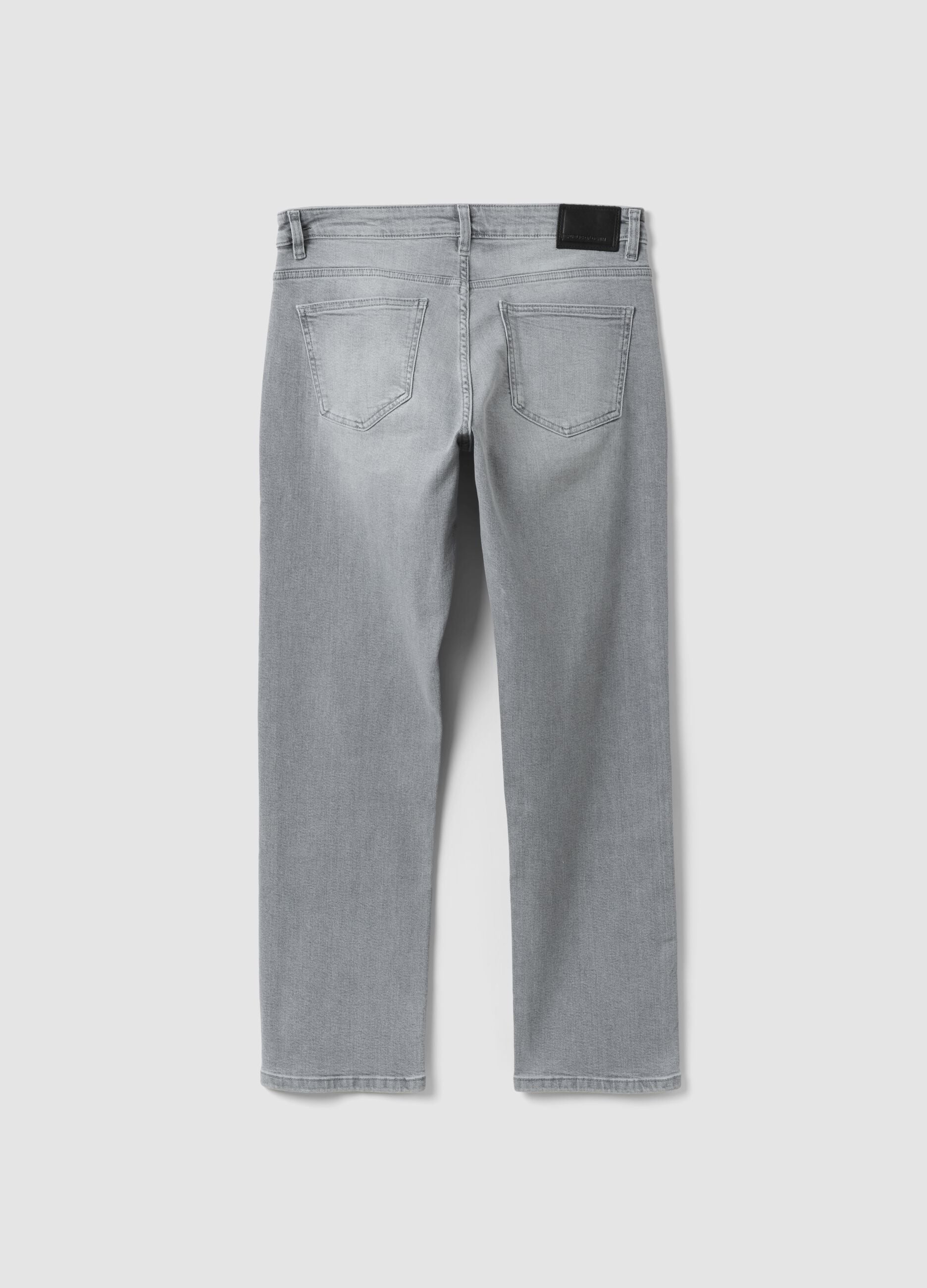 Grey stretch cotton jeans