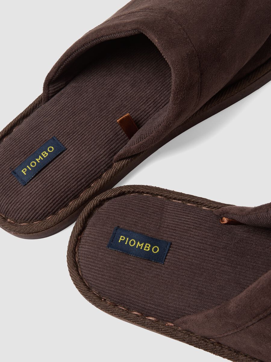Brown padded house slippers_1