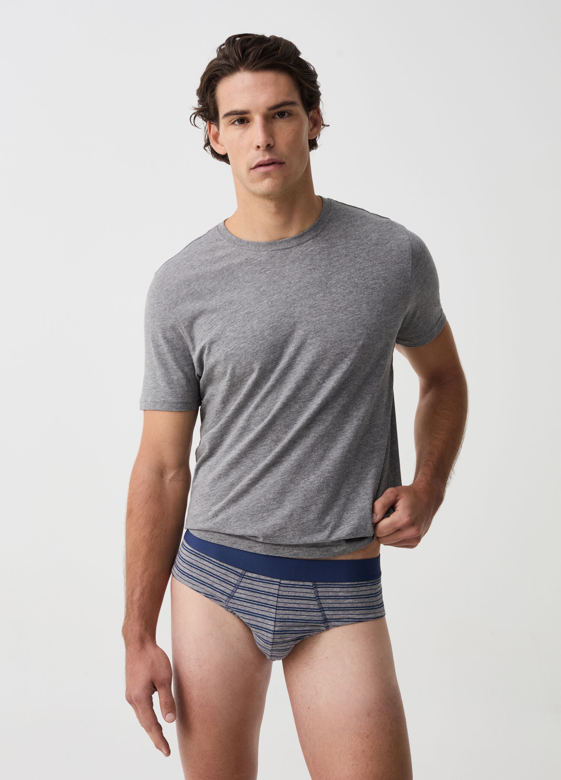 Ovs Tripack slip in cotone bio stretch fantasia