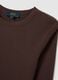 Brown regular fit pure cotton sweater_5