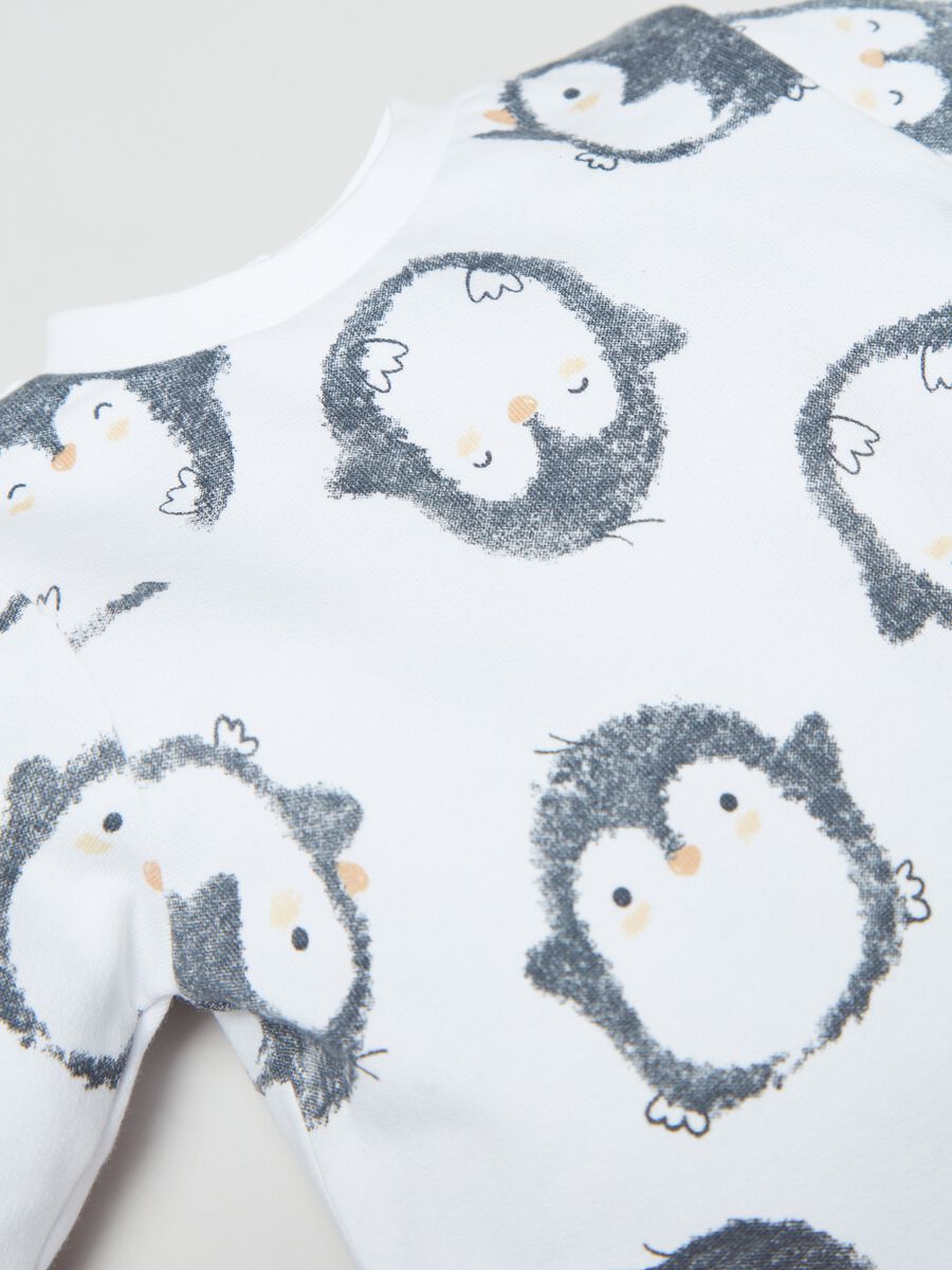 Set in cotone con stampa pinguini_2