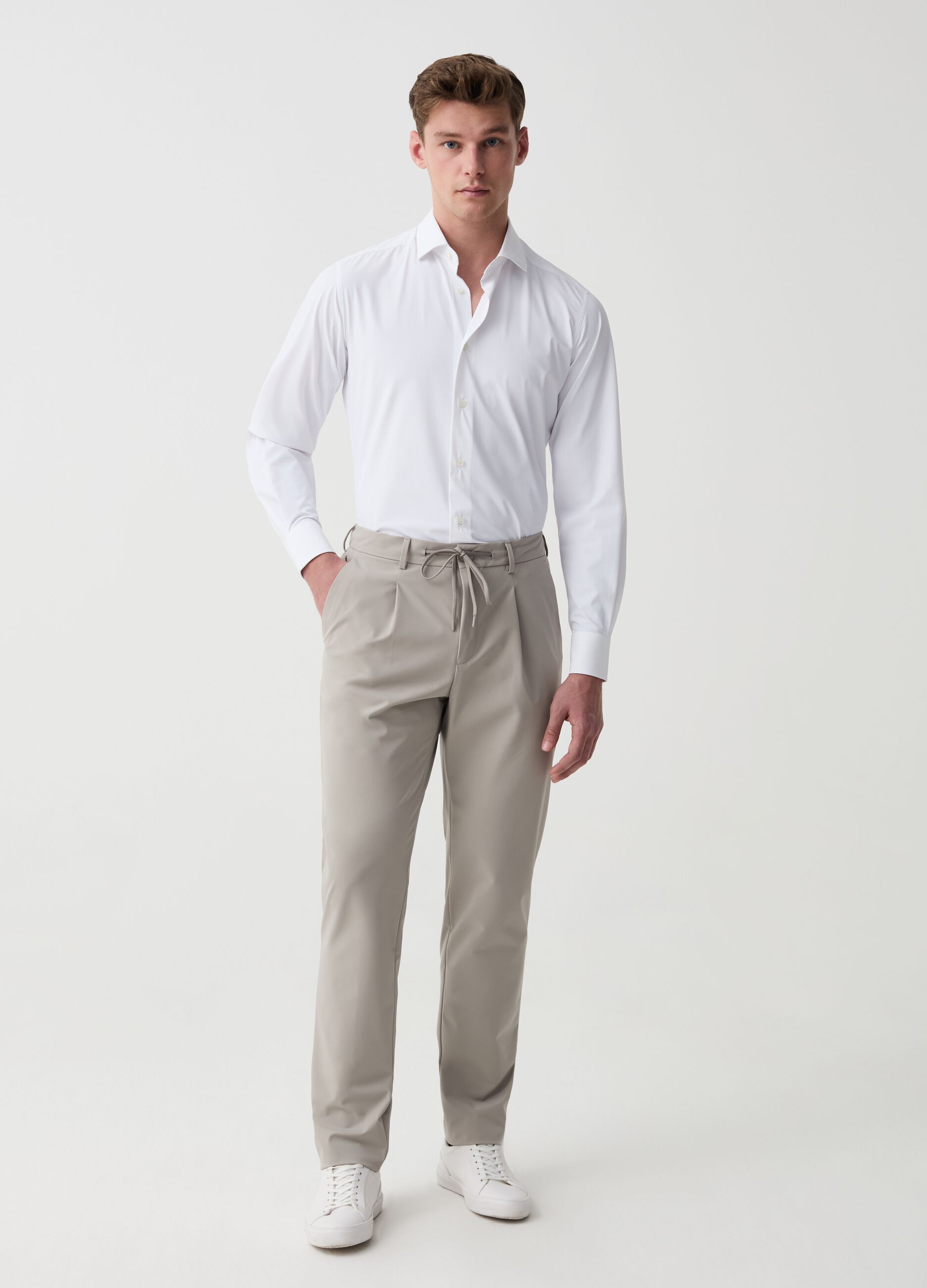 Pantalone slim fit stretch con coulisse OVS Tech