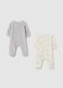 Multicolor baby sleepsuit twin pack in cotton blend_1