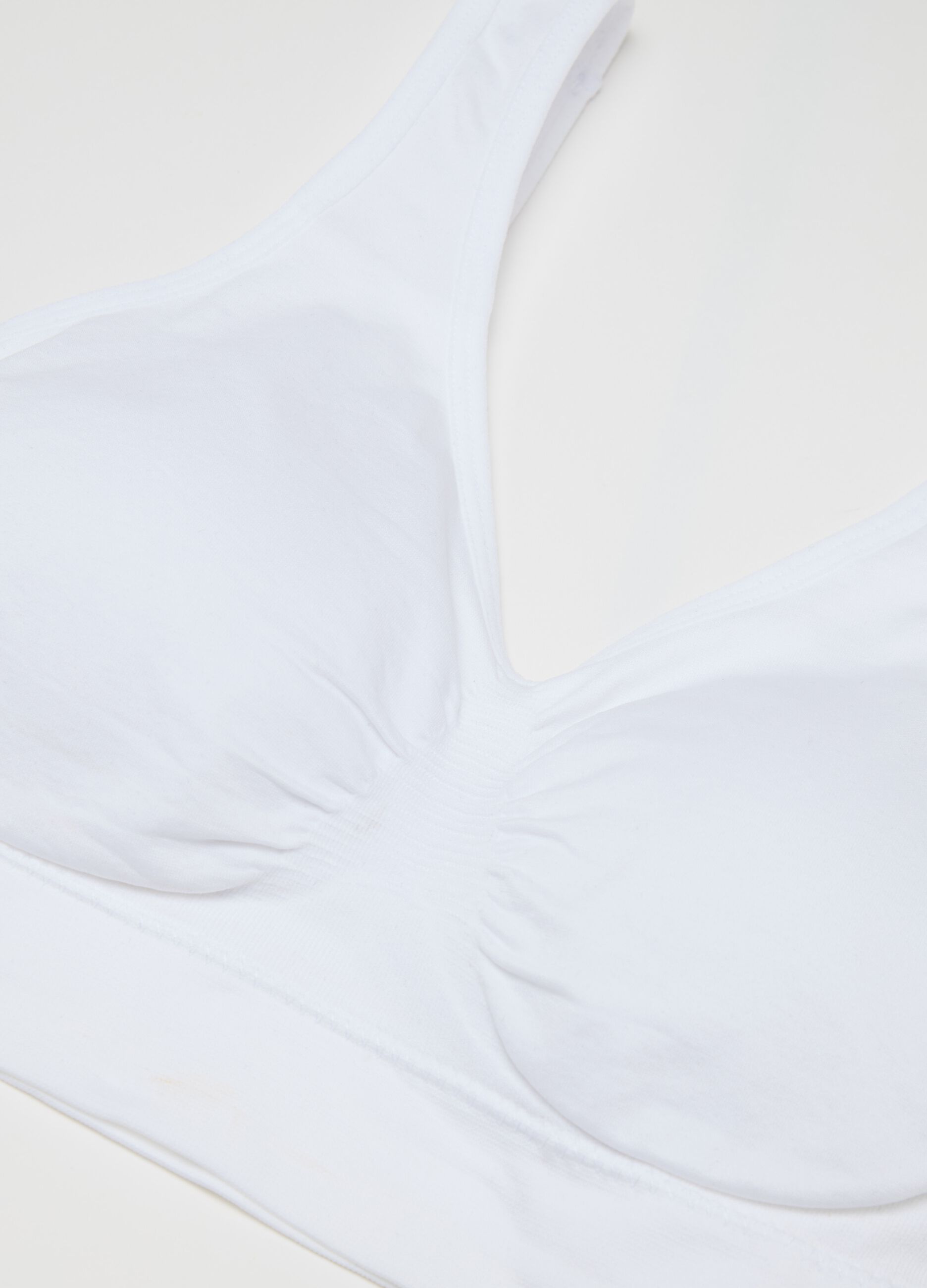 Reggiseno bralette bianco in microfibra