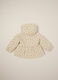 Beige jacket for newborn girl with floral print_1