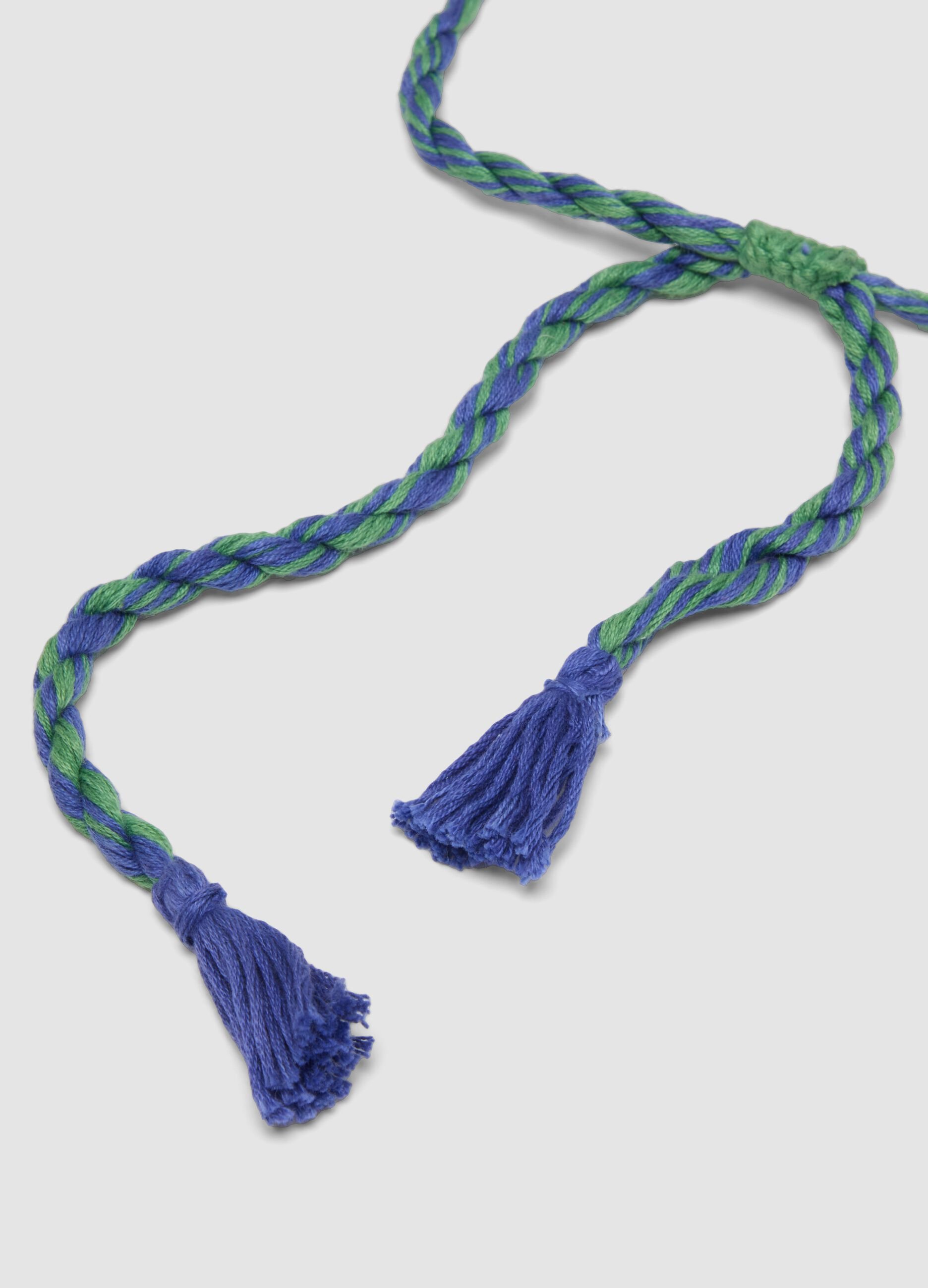 Multicolour beaded necklace with tassels