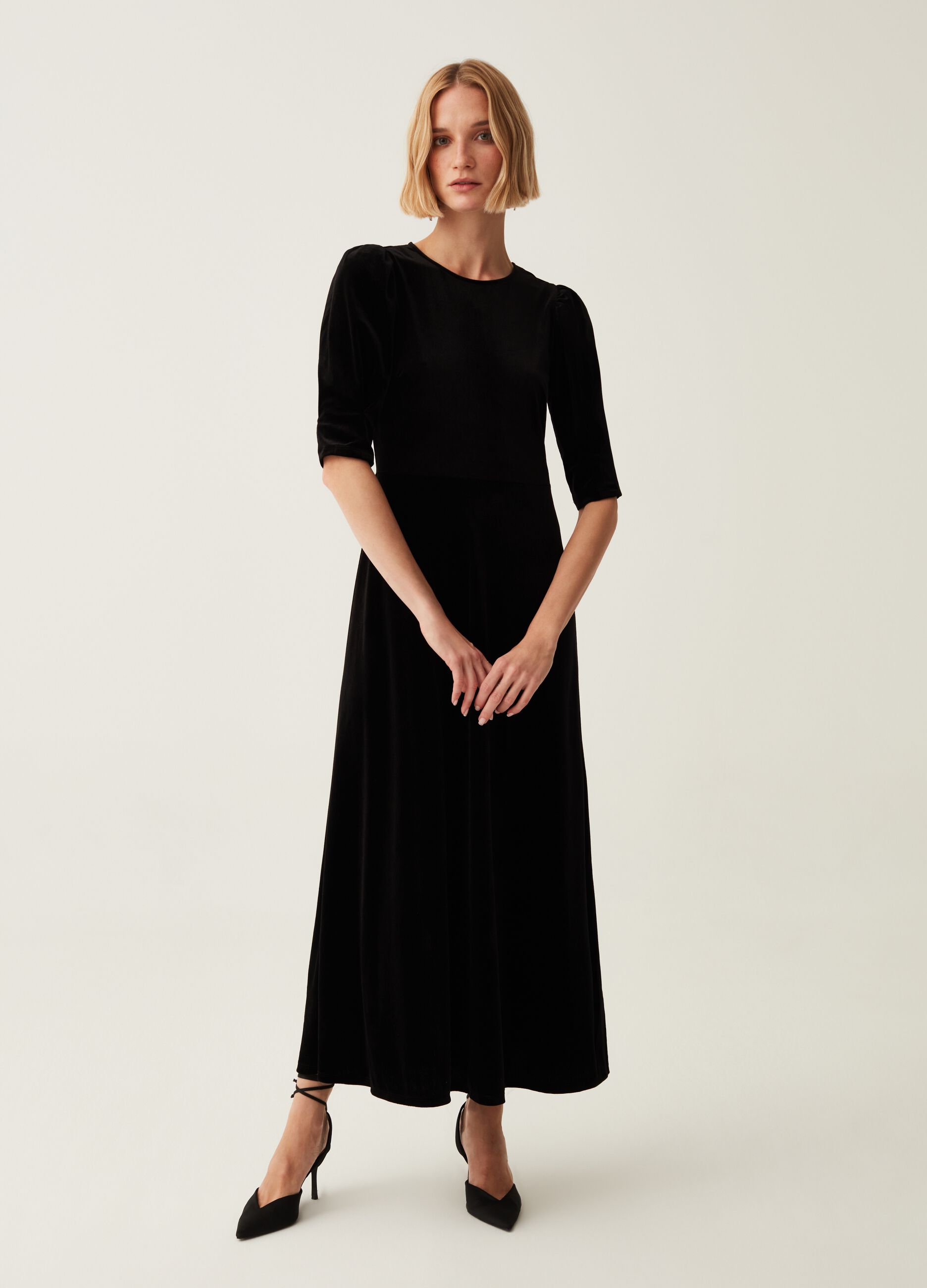 Vestito velluto lungo cheap